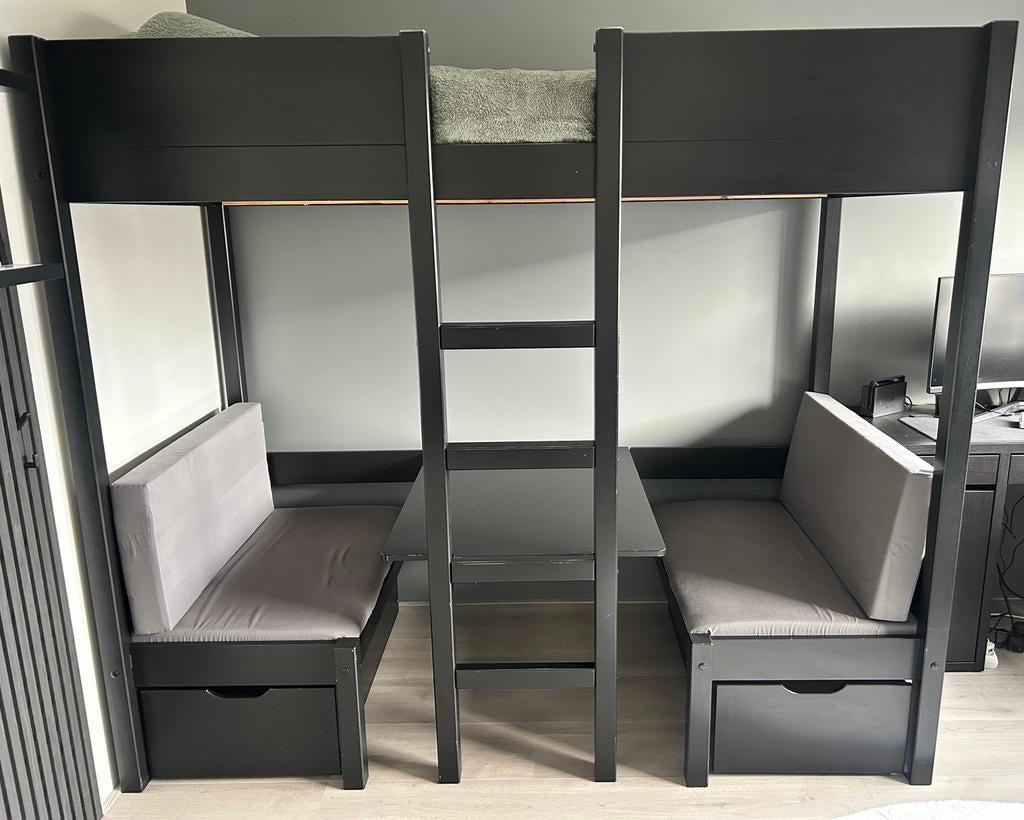 Hoogslaper incl. zithoek / zitje, om te bouwen tot extra bed, Huis en Inrichting, Slaapkamer | Stapelbedden en Hoogslapers, Gebruikt