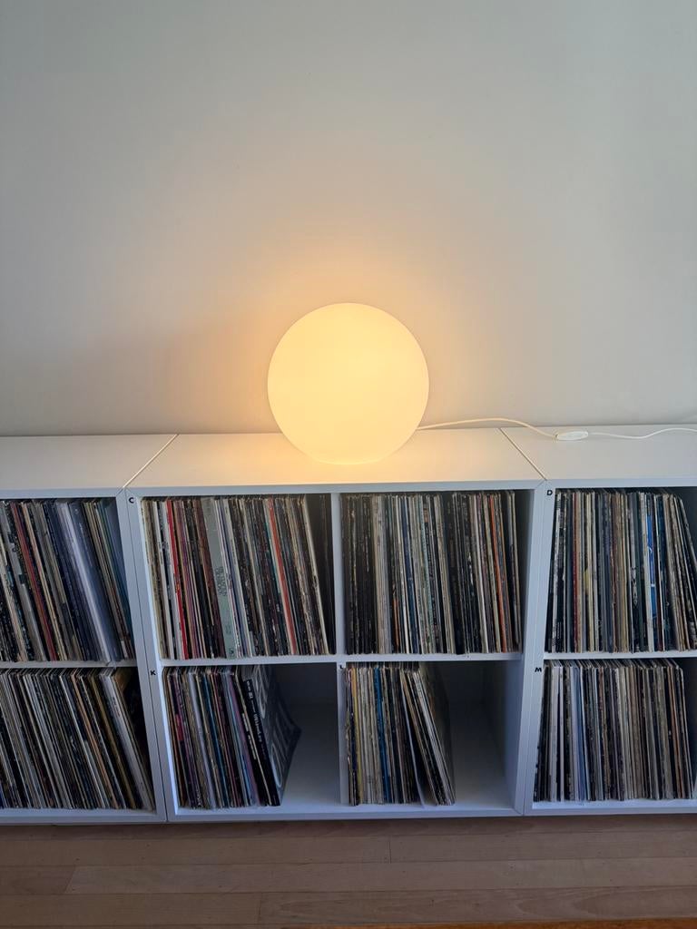 Vintage ilu bollamp glas, Ophalen of Verzenden, Zo goed als nieuw, Glas