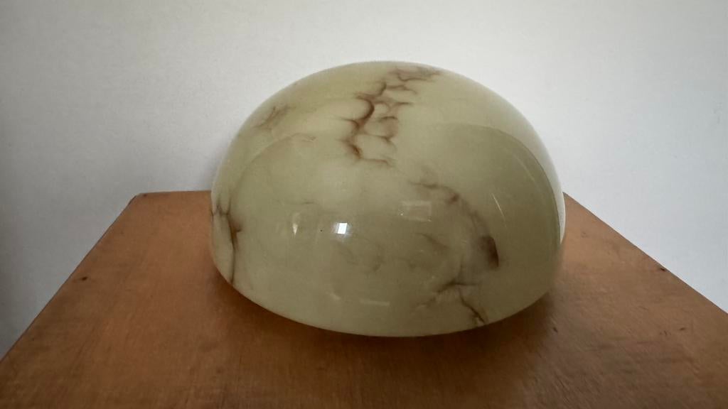 Vintage gemarmerde Gispen art deco plafondlamp plafonnière, Ophalen of Verzenden, Gebruikt, Metaal, Art deco