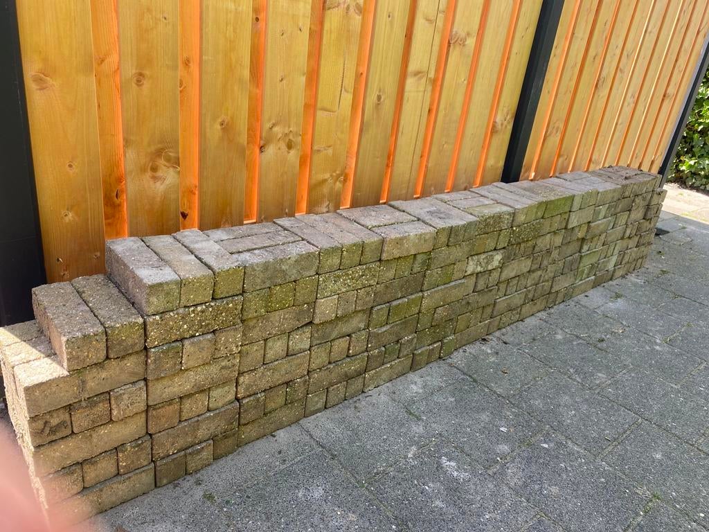 Gebakken klinkers 21x7x7, Tuin en Terras, Tegels en Klinkers, Ophalen, Gebruikt, Beton, Klinkers