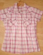 Leuke geblokte blouse, korte mouw, maat S, Ophalen of Verzenden, Zo goed als nieuw, Maat 36 (S), Rood