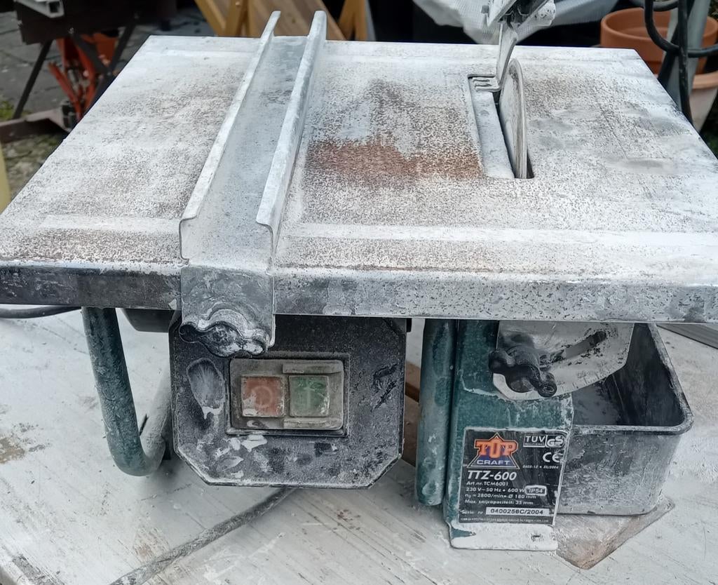 Topcraft tegelzaag, Doe-het-zelf en Verbouw, Ophalen, Gebruikt, Minder dan 700 watt, Overige typen