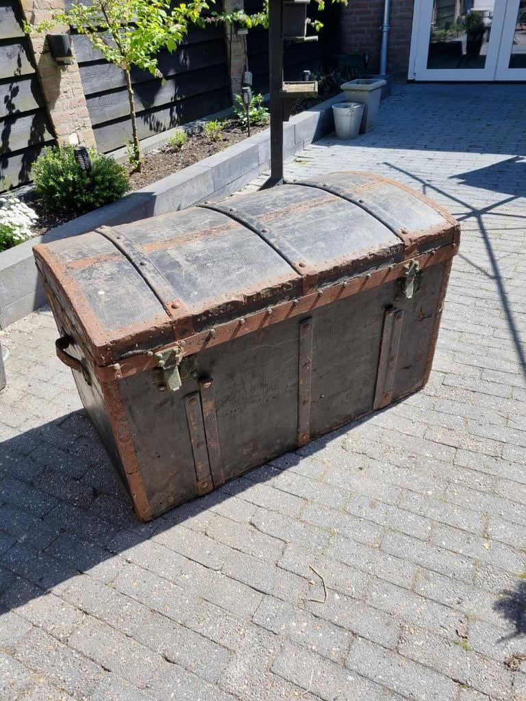 Oude brocante scheepskist., Ophalen, Gebruikt, Minder dan 50 cm, Minder dan 50 cm