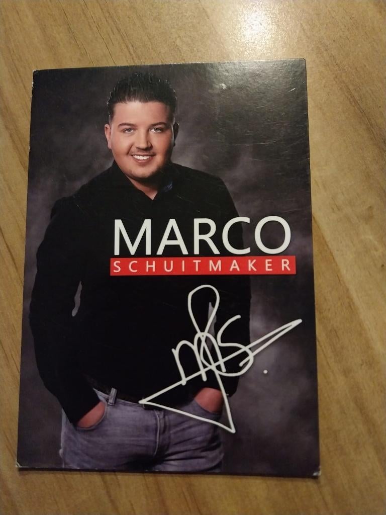 Fotokaart met gedrukte handtekening Marco Schuitmaker, Ophalen of Verzenden, Nieuw, Foto of Kaart, Gesigneerd