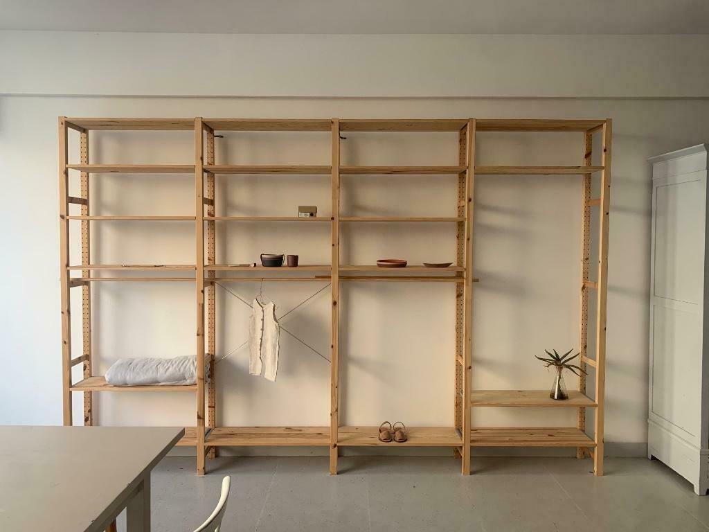 Grote IVAR kledingkasten stellingkasten 30 cm diep, Ophalen, Gebruikt, Grenenhout, 25 tot 50 cm