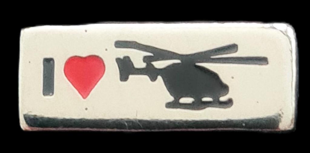 I love (hart) helicopter- pin, Verzenden, Nieuw, Transport, Speldje of Pin
