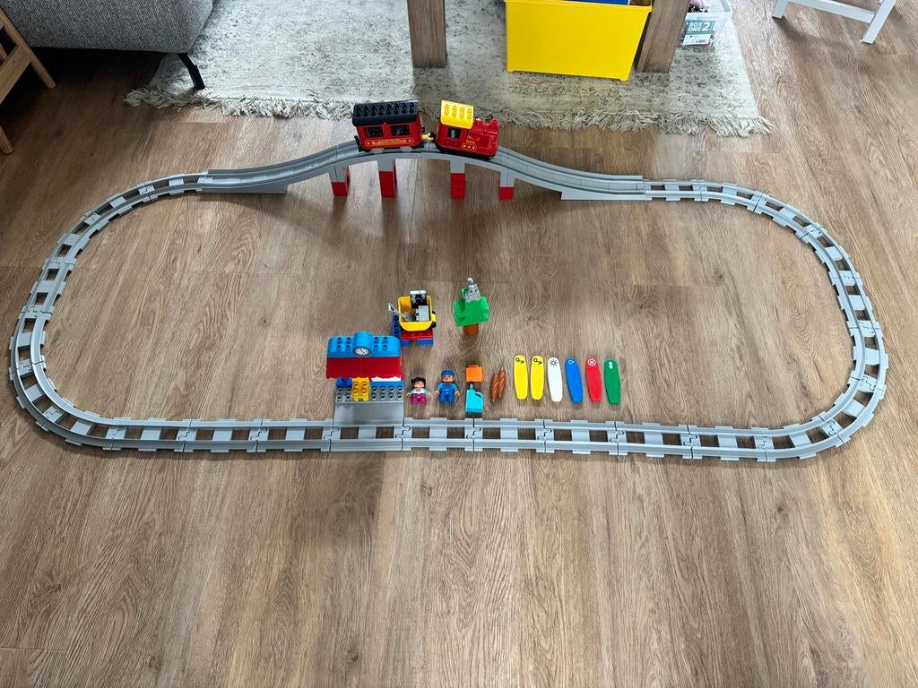 Lego duplo treinbaan 10874 in nieuwstaat, Ophalen of Verzenden, Zo goed als nieuw