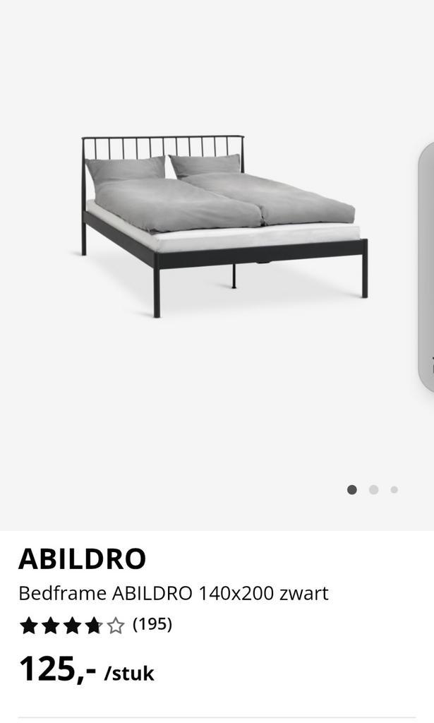 JYSK Abildro bedframe 90x200 cm (excl. lattenbodem), Huis en Inrichting, Slaapkamer | Bedden, Gebruikt, Eenpersoons, 90 cm, 200 cm