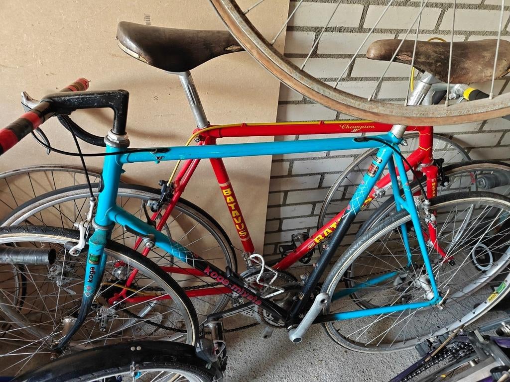 Vier retro racefietsen, opknappers, Ophalen, Gebruikt, Batavus, 53 tot 57 cm