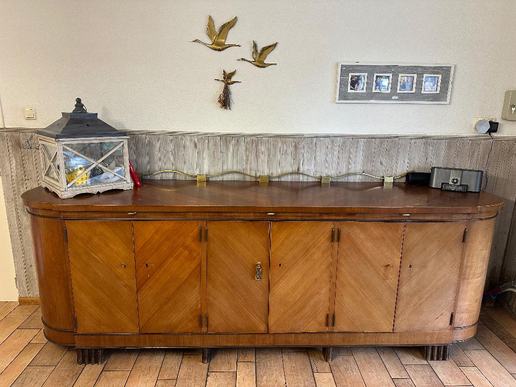 Dressoir kast vintage, Kersenhout, Gebruikt, 200 cm of meer, Met deur(en)