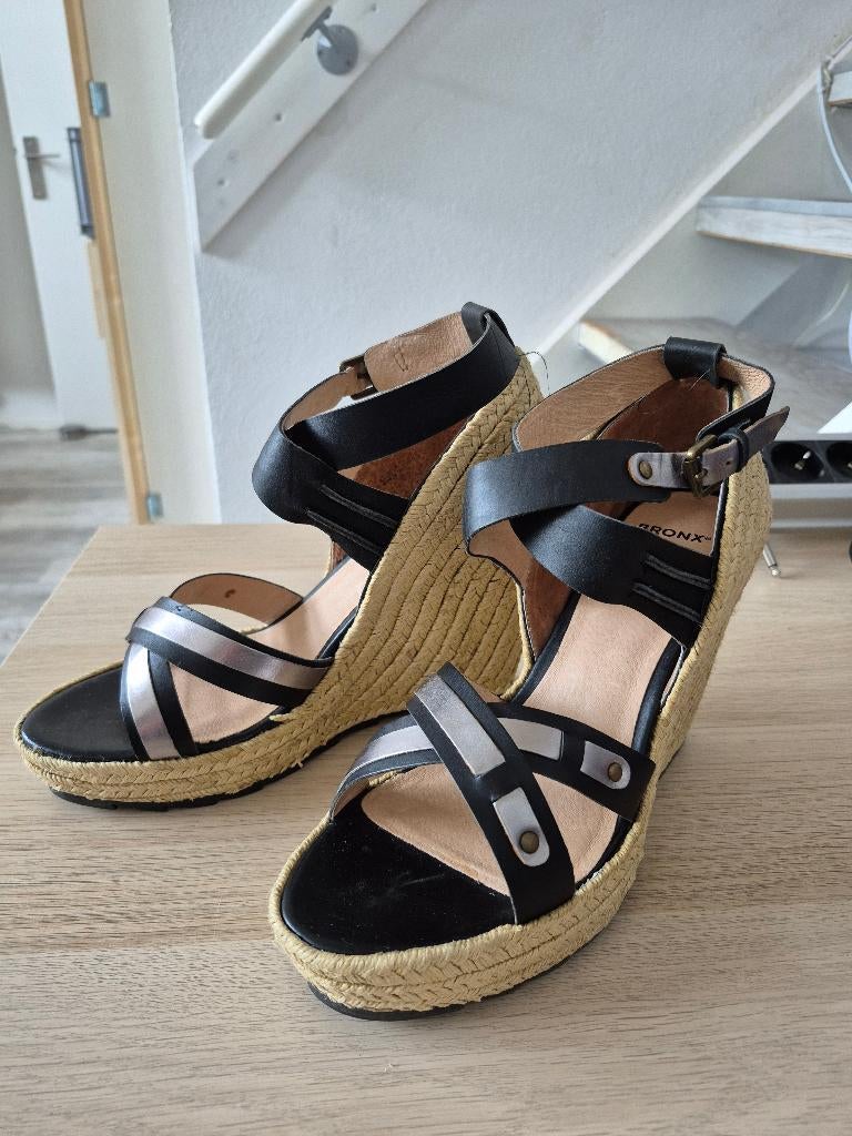 Bronx Sleehak sandaletten maat 42, Bronx, Overige kleuren, Verzenden, Zo goed als nieuw
