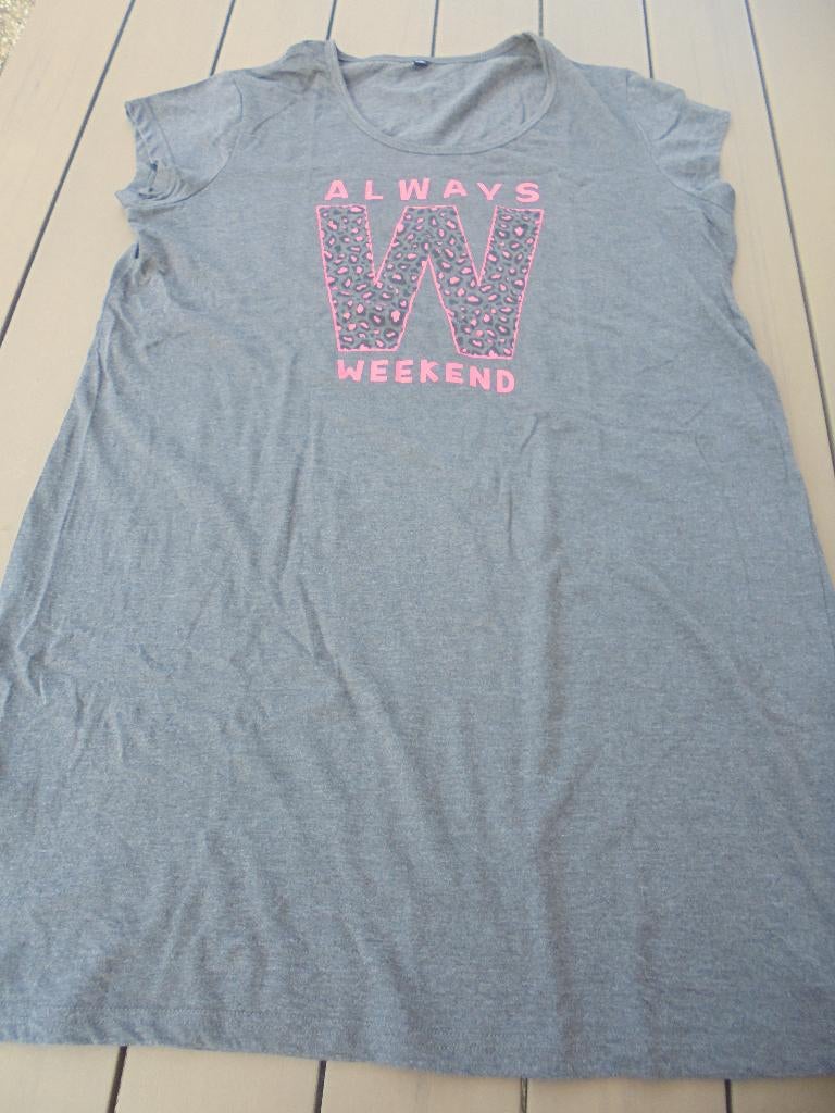 Grijs nachthemd, Onbekend, Ophalen of Verzenden, Gedragen, Maat 46/48 (XL) of groter