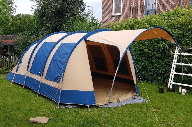 Vrijbuiter Michigan 6-persoons tunneltent, Caravans en Kamperen, Tenten, Ophalen, Gebruikt