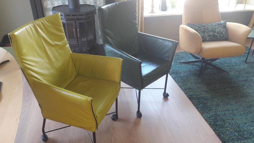 6 Chaplin stoelen van Montis/Gerard van den Berg, Huis en Inrichting, Stoelen, Ophalen, Gebruikt, Design jaren 80, Overige kleuren