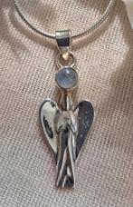 Zilveren kettinghanger Engel met Maansteen, Ophalen of Verzenden, Nieuw, Zilver, Zilver