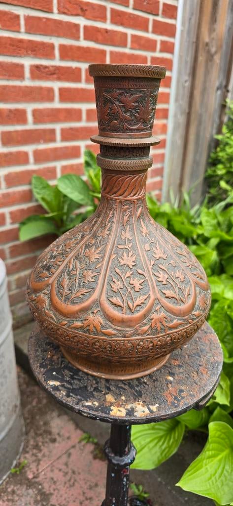 Kashmir koperen vaas zeer mooi, Antiek en Kunst, Antiek | Koper en Brons, Ophalen of Verzenden