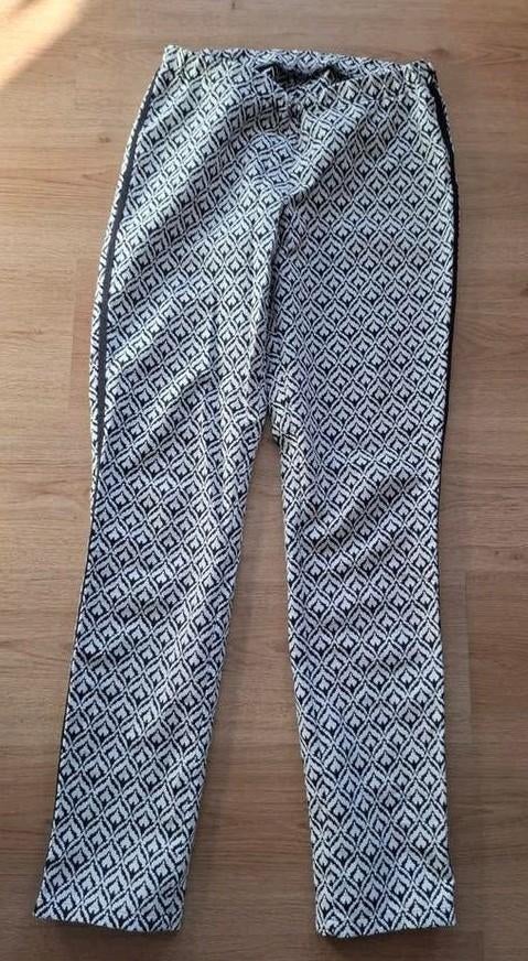 Geisha pantalon zwart wit maat L casual chique, Ophalen of Verzenden, Zo goed als nieuw, Zwart, Lang