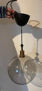 Ikea JAKOBSBYN / JÄLLBY hanglamp (rookkleur, vermessingd), Ophalen, Zo goed als nieuw, Glas, 50 tot 75 cm