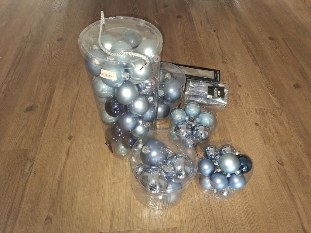 Kerst spullen blauw / turquoise, Ophalen
