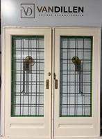 Antieke ensuite / schuifdeuren art deco glas in lood