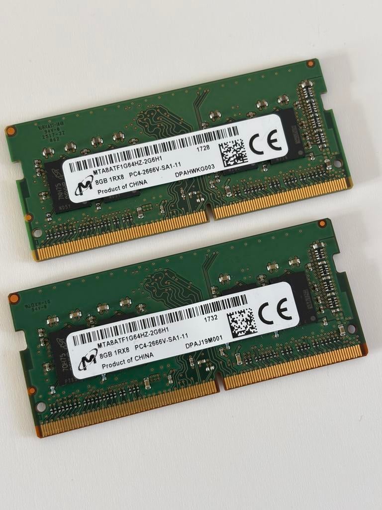 Micron 16GB DDR4 2666Mhz SODIMM RAM (nieuw in verpakking), Computers en Software, RAM geheugen, Ophalen of Verzenden, Zo goed als nieuw