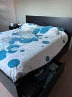 Hemnes bed zwart, Ophalen, Gebruikt, Tweepersoons, Overige maten