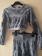 Gymshark blauwe seamless set maat S – shaping fit, Verzenden, Nieuw, Maat 36 (S), Blauw