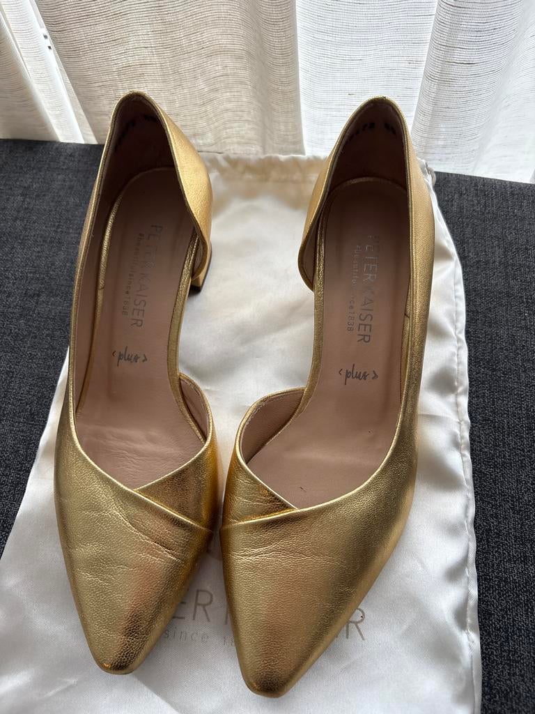 Peter Kaiser gouden pumps - Maat 37, Ophalen of Verzenden, Zo goed als nieuw, Overige kleuren, Pumps