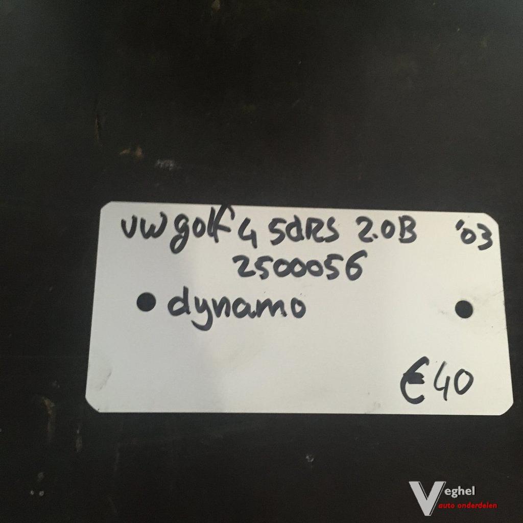 Vw Golf 4 2003  5drs 2.0 B Wagennr 2500056 Dynamo, Gebruikt, -, -, Ophalen of Verzenden