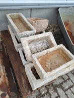 Hardstenen arduin troggen voerbak, Ophalen, Gebruikt, Rond