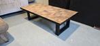 Salontafel Towerliving met stalen frame en mangohout, Ophalen, Overige materialen, Gebruikt, 50 tot 100 cm