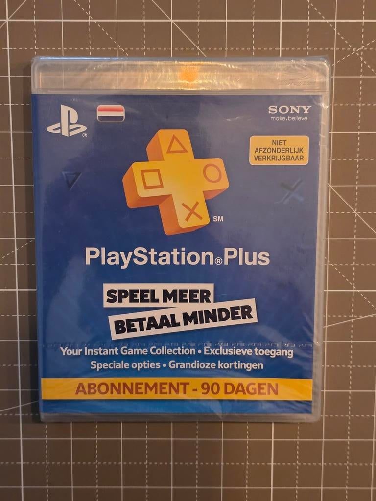 PlayStation Plus Abonnement - 90 Dagen (Nieuw), Ophalen of Verzenden, Nieuw, Overige typen, PlayStation 4