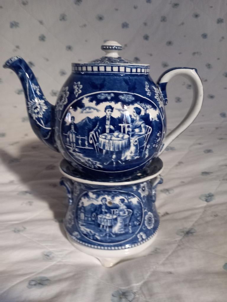Societe ceramique Maastricht Teadrinker thee- licht en pot, Antiek en Kunst, Antiek | Servies los, Ophalen of Verzenden