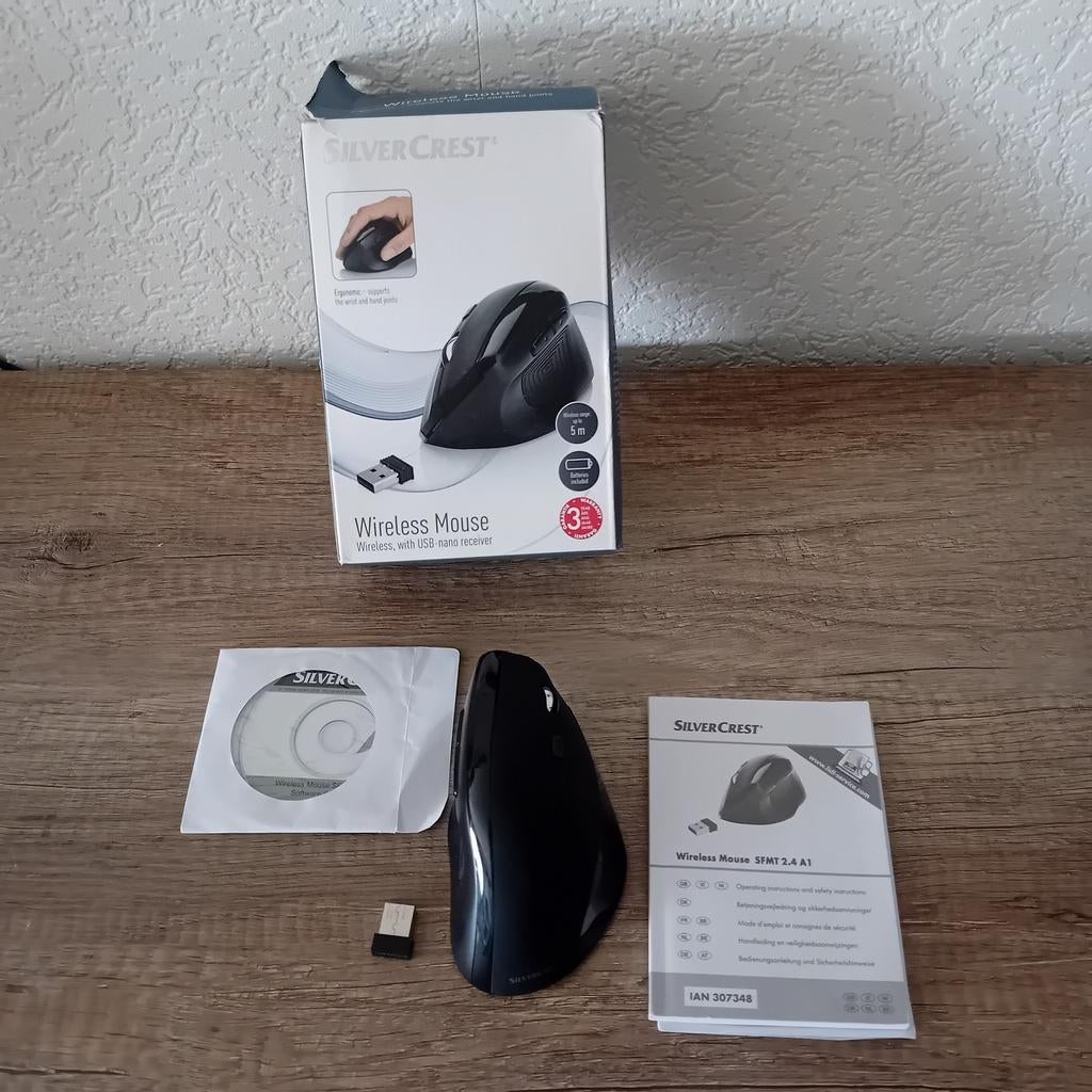 SilverCrest draadloze muis z.g.a.n, Computers en Software, Muizen, Ophalen of Verzenden, Zo goed als nieuw, Ergonomisch