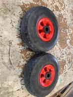 2x Steekwagenwiel volrubber 3.00-4 met velg, Doe-het-zelf en Verbouw, Transportwagens, Ophalen, Gebruikt, Steekwagen