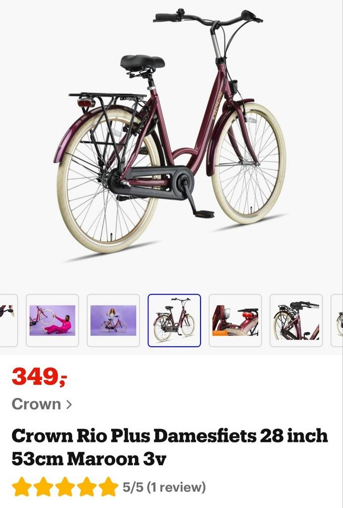 Te koop Nieuwe fiets, Fietsen en Brommers, Fietsen | Dames | Omafietsen, Gebruikt, 53 tot 56 cm, Versnellingen, Ophalen