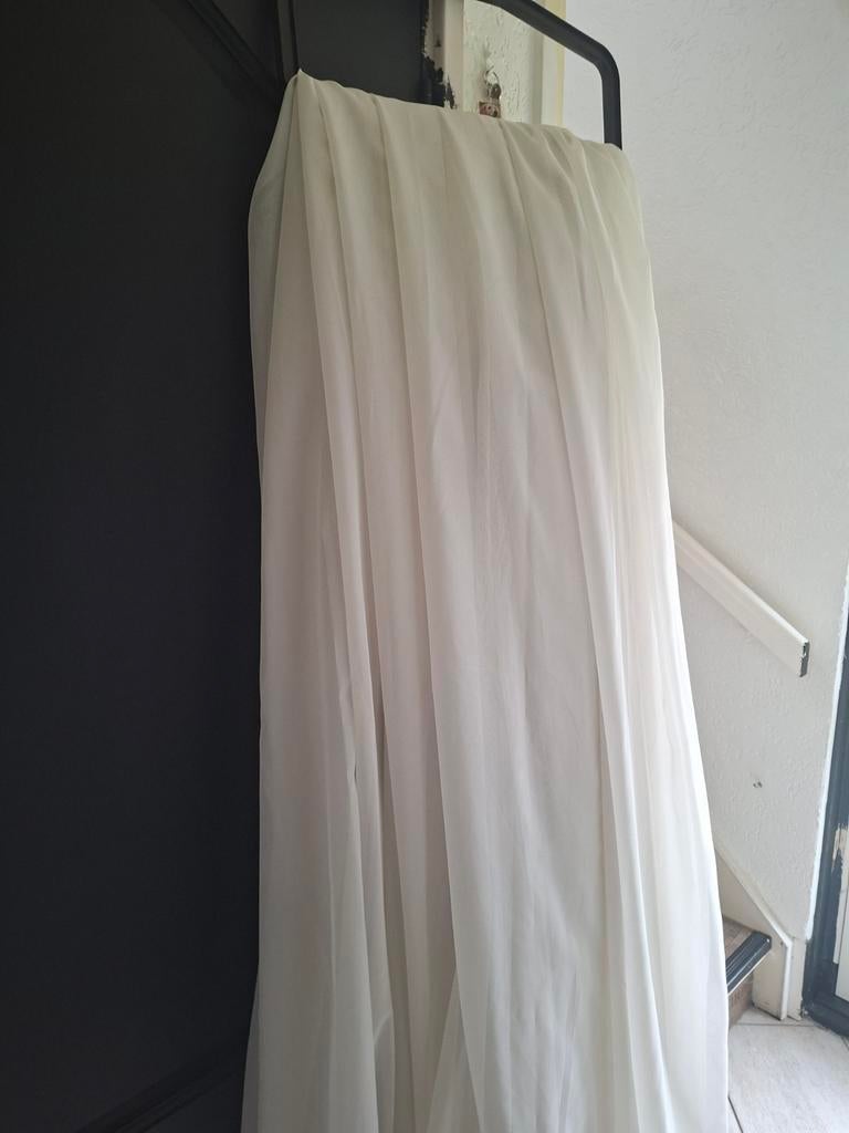 Creme witte vitrage met loodveter - diverse maten, Ophalen, Gebruikt, 200 cm of meer, 200 cm of meer