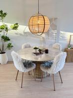 HKliving Pillar eettafel 140 cm zwart (tijdelijk gewrapt), Ophalen, Rond, Zo goed als nieuw, Vier personen