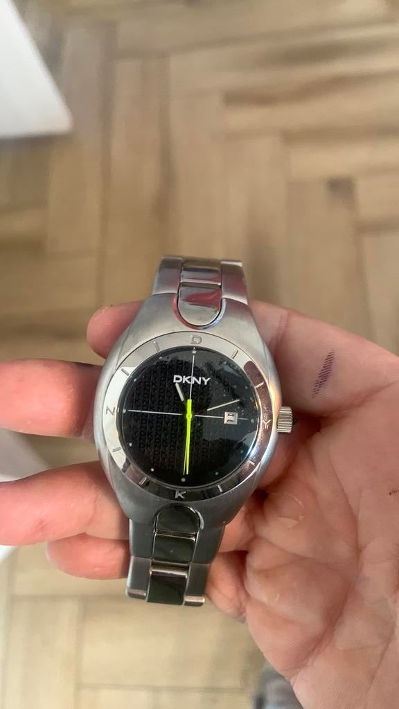 Horloge, Sieraden, Tassen en Uiterlijk, Horloges | Heren, Staal, Polshorloge, Zo goed als nieuw, Ophalen