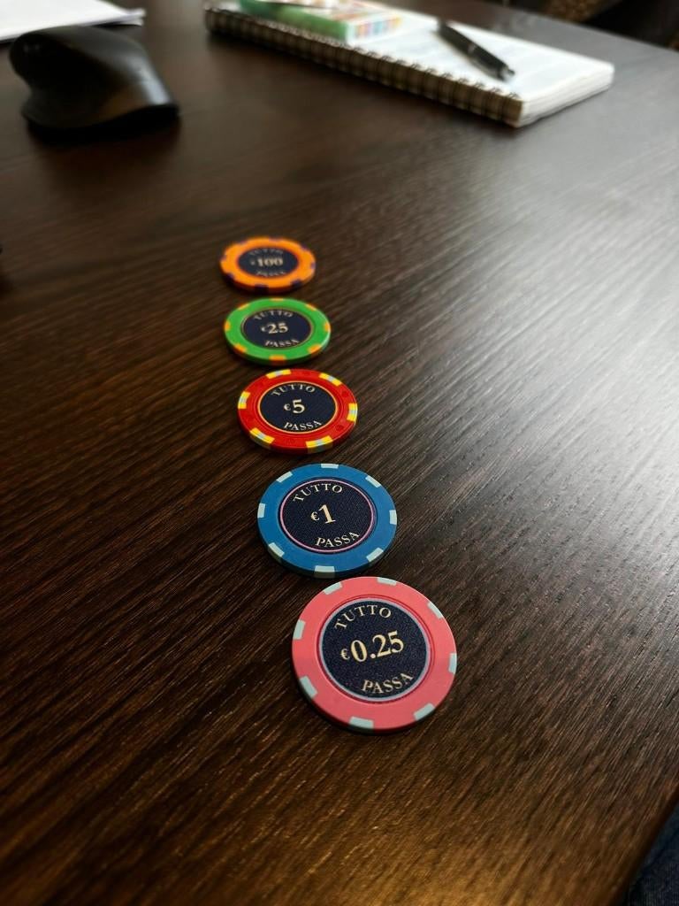 Custom Poker Set – 650 chips – High-end kwaliteit, Vijf spelers of meer, Ophalen of Verzenden, Zo goed als nieuw