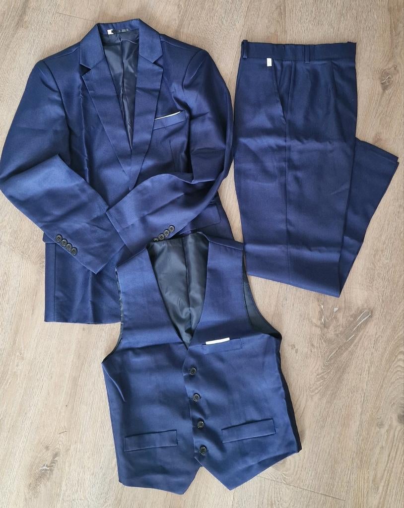 Koningsblauw Pak/Kostuum  Maat (S) / 164 (M), Kinderen en Baby's, Kinderkleding | Maat 164, Ophalen of Verzenden, Zo goed als nieuw