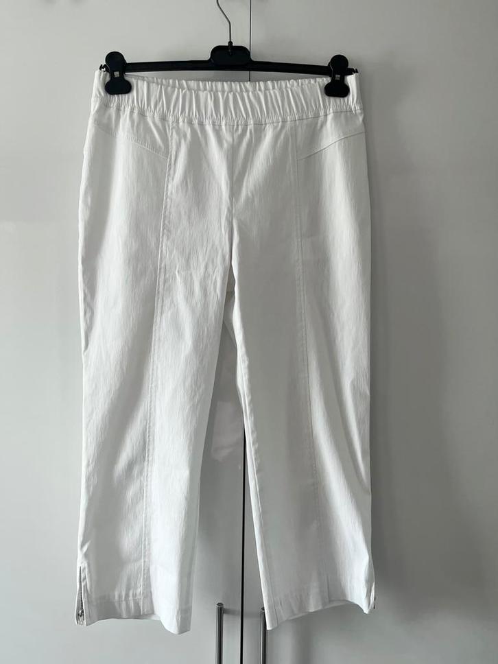 🌷Vlotte witte stretch broek van Samoon by Gerry Weber 42 44, Kleding | Dames, Broeken en Pantalons, Zo goed als nieuw, Maat 42/44 (L)