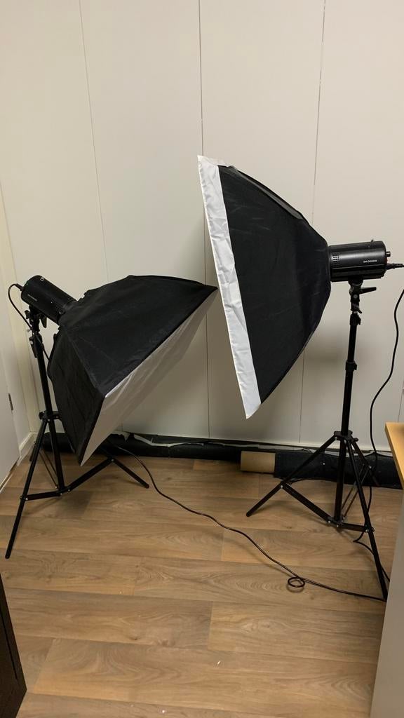 Qihe DGS-220 flitserset studiolampen, Audio, Tv en Foto, Fotografie | Fotostudio en Toebehoren, Ophalen, Zo goed als nieuw