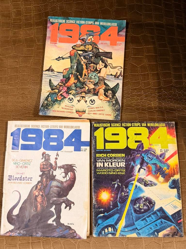 3 stuks 1984 comics stripboeken jaren 80, Boeken, Strips | Comics, Meerdere comics, Ophalen of Verzenden, Zo goed als nieuw, Europa