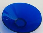 Blauwe vintage fruitschaaltje als sier in huis gestaan, Schaal, Rond, Ophalen of Verzenden, Glas