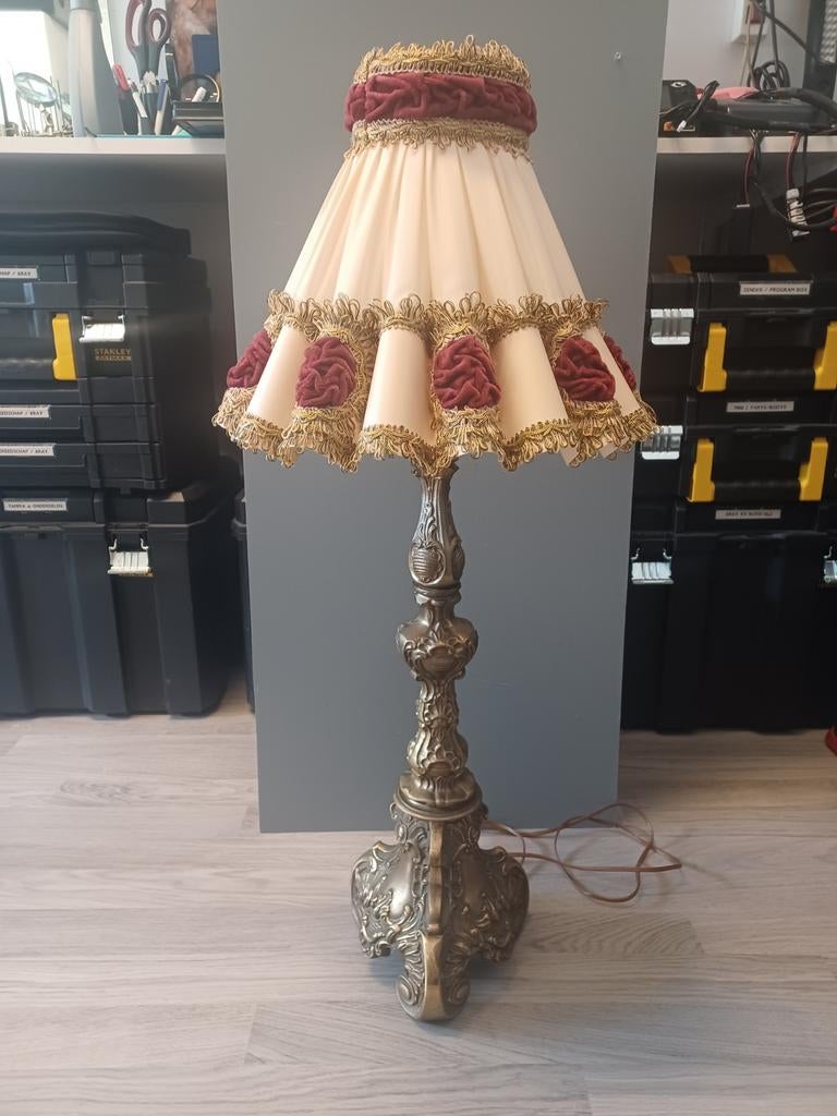 Antieke lamp met lampenkap - Barokstijl, Ophalen of Verzenden, Gebruikt, Barok, Klassiek, Antiek