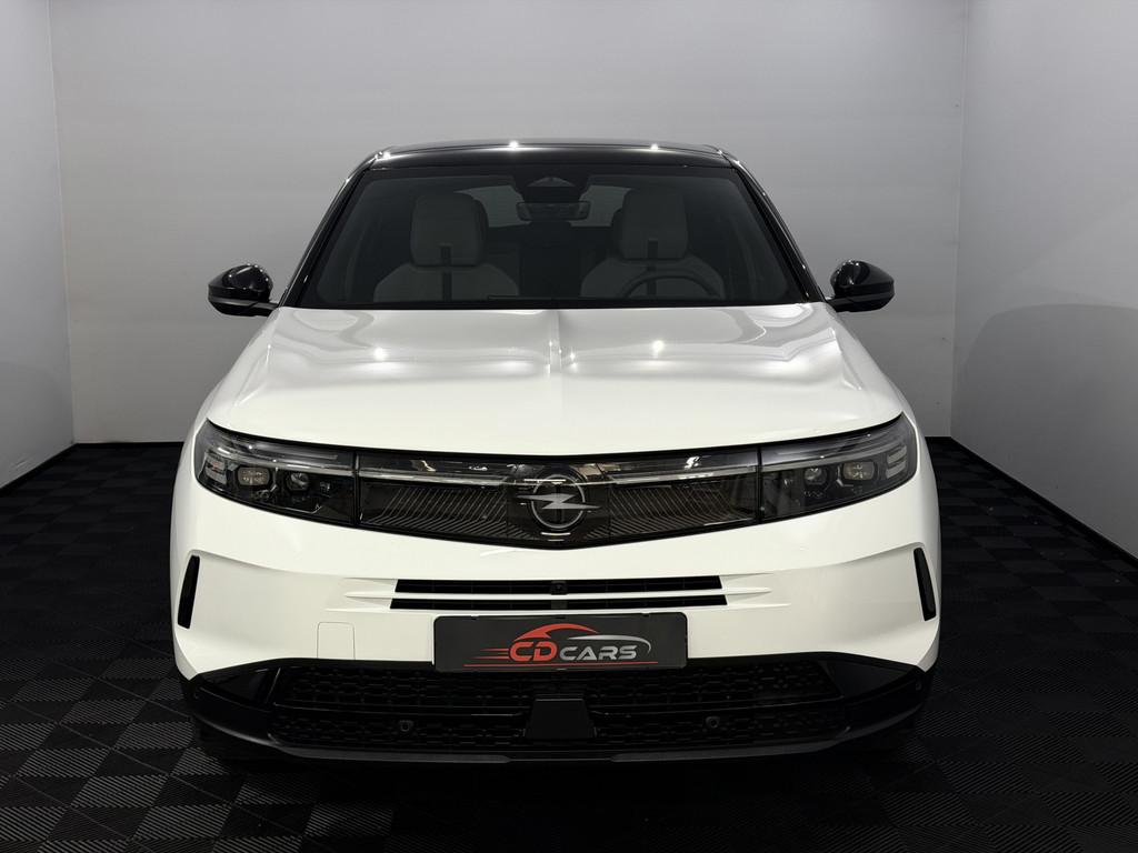 Opel Grandland 1.2 Turbo Hybrid GS-e 360 Camera, Navi, Half, Auto's, Opel, Gebruikt, 1199 cc, Leder en Stof, Wit