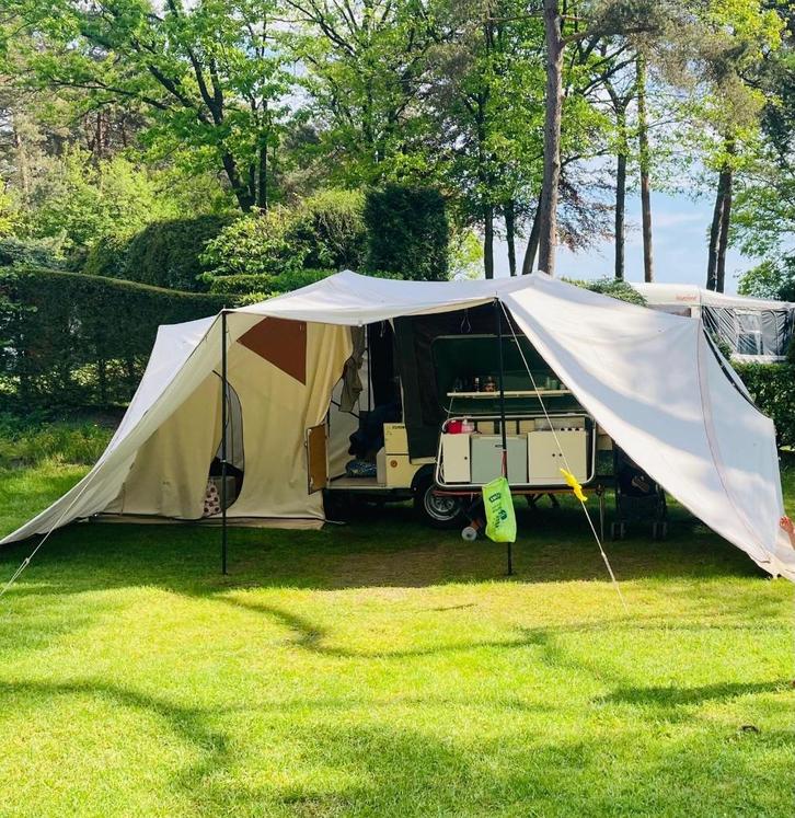 Holtkamper Flyer - heel compleet, Caravans en Kamperen, Vouwwagens, Holtkamper, tot en met 4, Beige, Aanwezig, Ophalen