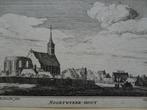 originele gravure kerk Noordwijkerhout, H. Spilman 1750, Verzenden