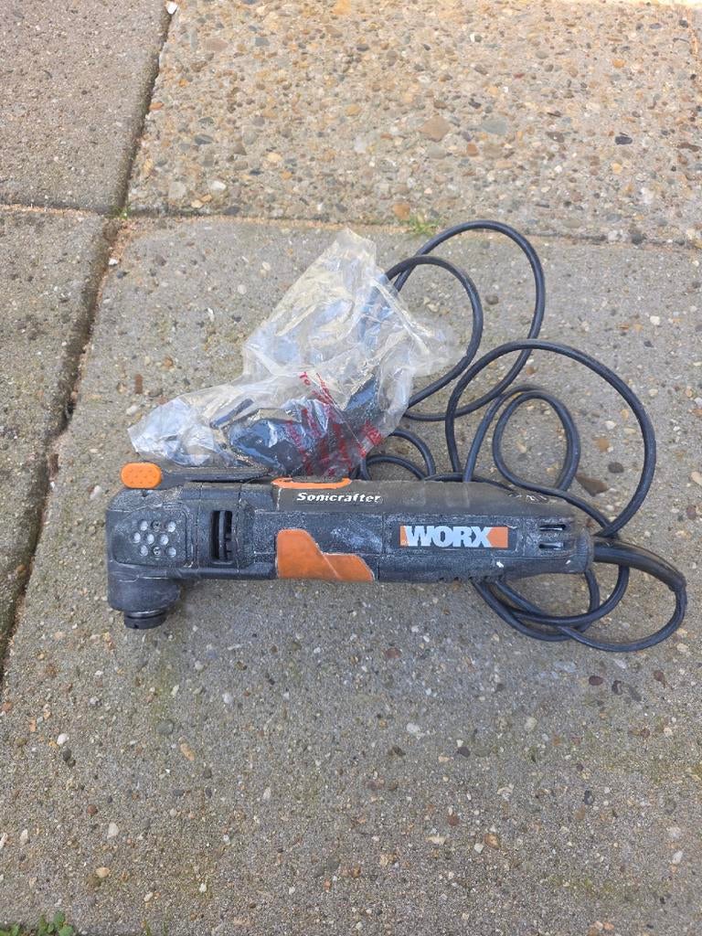 Worx WX679 Multitool - Gebruikt maar functioneel, Doe-het-zelf en Verbouw, Ophalen of Verzenden, Gebruikt